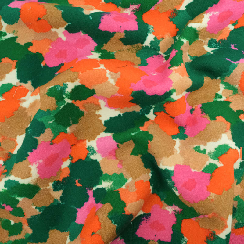 Sweat Imprimé Orange Et Vert Envers Doudou - Maison Klem